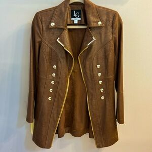 Lena Gabrielle faux leather topper jacket